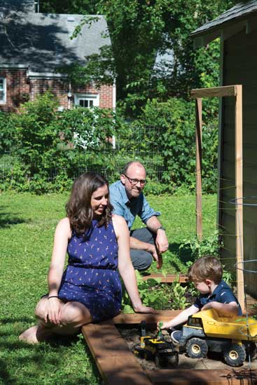Eileen Horn, Rick Martin and their son Leo enjoy eating homegrown food from their backyard garden.